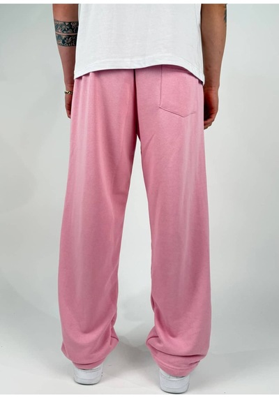 Zaee Yazlık Revenge Oversize Taşlı Eşofman Altı Pembe