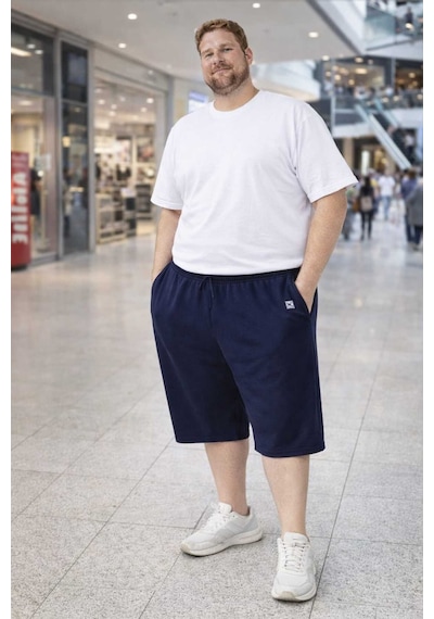 Akt Gayem Butik Çok Büyük Beden Kapri 7xl-10xl Lacivert