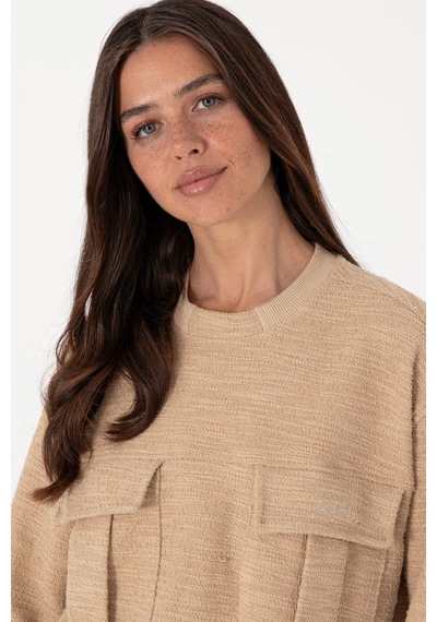 U.S. Polo Assn. Kadın Kum Bisiklet Yaka Sweatshırt 50292442-VR085