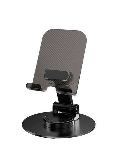Telefon & Tablet Tutucu Taşınabilir Katlanır Stand 360 Dönen, Karbon Çelik Tasarım Çizilmez Silikon