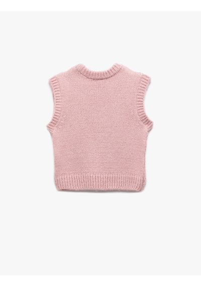Koton Bisiklet Yaka Kolsuz Basic Triko Süveter Lila 6wkg90004ht