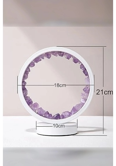 Ametist Taşlı Gece Lambası Usb Soketli 29a