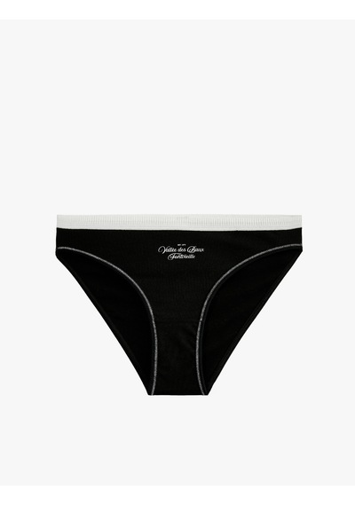 Koton Pamuklu Rahat Kalıp Normal Bel Kontrast Dikişli Baskılı Brief Külot Siyah 7wlk30110mk Koton Pamuklu Rahat Kalıp Normal Bel Kontrast Dikişli Baskılı Brief Külot Siyah 7wlk30110mk