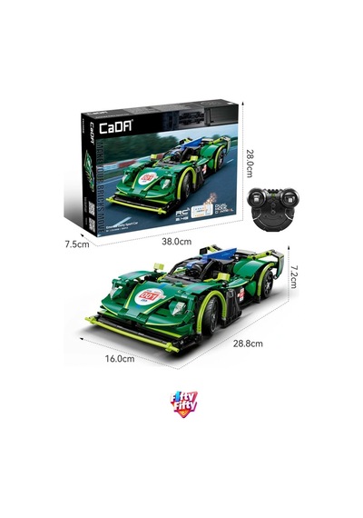 Cada Uzaktan Kumandalı Emerald Spor Araba 388 Parça Oyuncak Yapım Seti Blok Araba Ff-c51308w