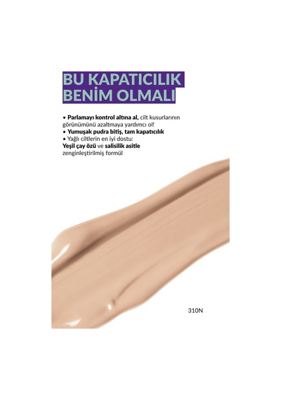 Avon Color Trend Mat Fondöten 31n Medium Beige