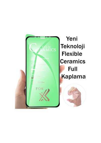 Apple Uyumlu   iPhone 11 Tam Kaplayan Ekran Koruyucu 9D Seramik Cam (424105866)