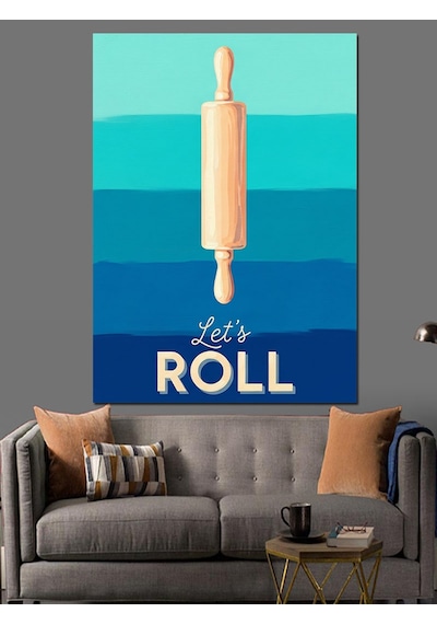 Oklava Roll Posteri Dekoratif Kanvas - Mdf Ahşap Tablo