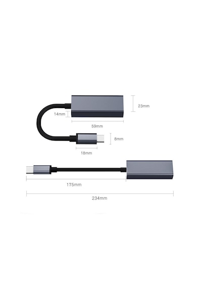 Mt76 Mac Windows Uyumlu Type-c To 1000mbps Rj45 Ethernet Çevirici