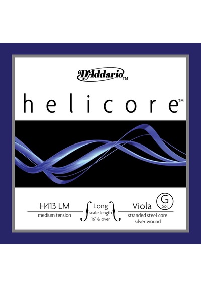 D'addario H413lm Helicore Tek Viyola Sol G Teli Long Scale Dengeli Tonal Geçişler Hassas Yay Duyarlılığı Ve Uzun Ömürlü Gümüş Sargı