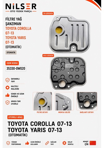 Toyota Corolla - Yaris Şanzıman Yağ Filtre 2007-2013 Otomatik