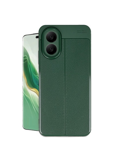 Oppo A38 Kılıf Auto Focus Deri Desen Silikon Kapak