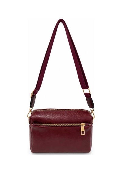 Sanmorris Ayarlanabilir Kalın Askılı Önü Fermuarlı Kadın Çapraz Omuz Çantası Günlük Çanta Bordo