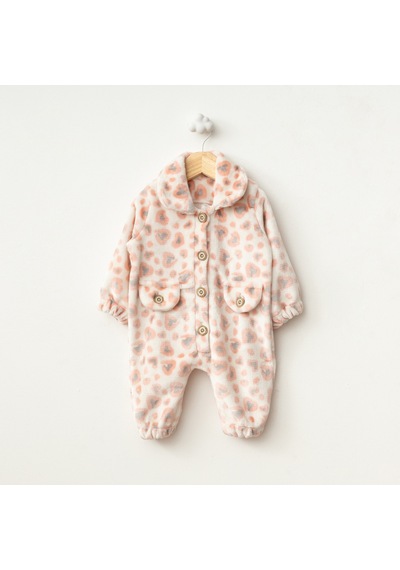 Baby Fou Leopar Desenli Tulum Ekru