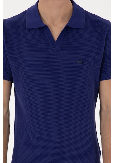 U.S. Polo Assn. Erkek Slim Fit Polo Yaka Açık Lacivert Tişört 50299409-VR059