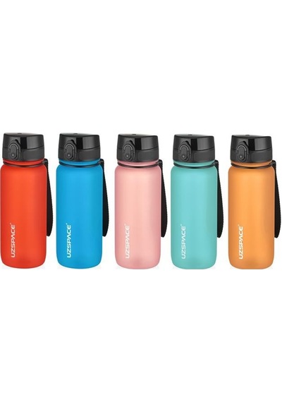 Uzspace 650ml Soft Touch Tritan Su Matarası Kırmızı Beyaz