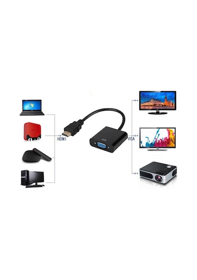 HDMI To Vga HDMI To Vga Adaptör Çevirici Dönüştürücü