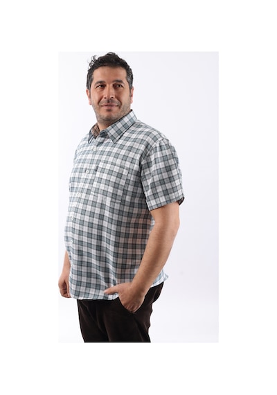 Tousus Kısa Kol Ekose Pamuklu Erkek Gömlek Kk-8061-tss Yeşil Tousus Kısa Kol Ekose Pamuklu Erkek Gömlek Kk-8061-tss Yeşil