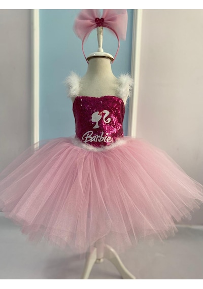 Pano Kids Barbie Kostümü Fuşya
