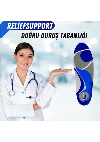 Magicfoot Reliefsupport Doğru Duruş Tabanlığı - Topuk Dikeni - Düz Tabanlık Ve İçe Basma Sorunları Önleyici