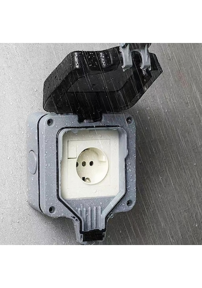 Dış Mekan Su Geçirmez Priz, Ip66 Koruma Sınıfı, Endüstriyel Tek Soketli, Toza Dayanıklı, Bahçe Diğer