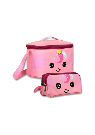 Ümit Çanta Yalıtımlı Beslenme Çantası Ve Kalemlik Seti Pembe Kız Çocuk Sevimli Unicorn Desenli Setumt6043 Pembe - Bordo Ümit Çanta Yalıtımlı Beslenme Çantası Ve Kalemlik Seti Pembe Kız Çocuk Sevimli Unicorn Desenli Setumt6043 Pembe - Bordo