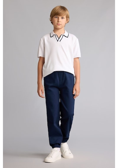 Defacto Cepli Jogger Fit Lastikli Paça Örgü Görünümlü Eşofman Altı Erkek Çocuk I1981a826aunv256 Lacivert-nv256