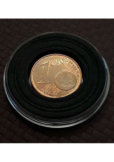 2002 1 Euro Cent Eski Madeni Para Kapsül Içinde Görseldeki Ürün / 340
