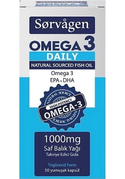 Sorvagen Omega 3 Daily Saf Balık Yağı 50 Kapsül 8680057351199