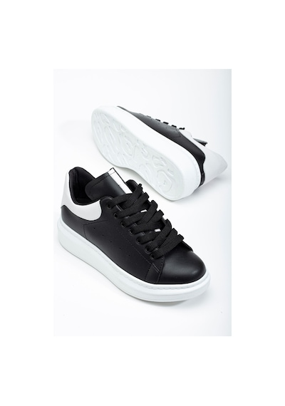 Fersatie Siyah - Beyaz Kadın Sneaker Günlük Ayakkabı Siyah