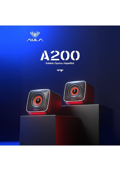 A200 Rgb Işıklı Masaüstü Gaming 3.5mm Jack Bilgisayar Pc Hoparlörü