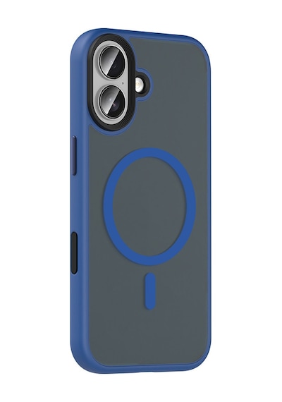 Apple Uyumlu iPhone 17 Kılıf Mat Arka Yüzey Wireless Şarj Özellikli Zore Flet M-safe Kapak Lacivert