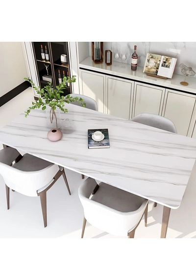 Açık Mermer Desenli Yapışkanlı Kaplama Kağıdı Büyü Elx28774-21d06