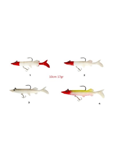 Captain 3552 Bobo Pike Soft 10cm 17gr Turna Silikonu Suni Yem Balık