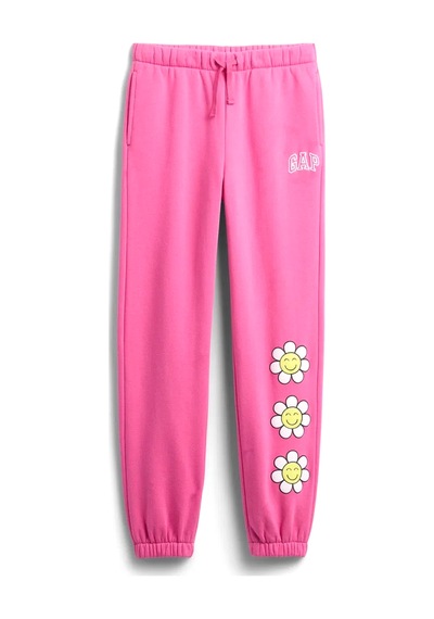 Gap V-fa Logo Herıtage Jogger Çocuk Pembe Eşofman Altı 797784004