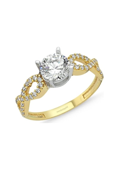 Altın Tektaş Yüzük 0.85 Karat Zirconia Sonsuzluk 304122192