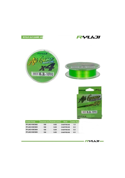 Ryuji Aji Game X4 Süper Smooth İp Misina
