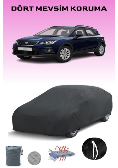 Siyah Seat Arona 2017 - 2021 Araba Brandası, Oto Örtüsü, Araba Çadırı Siyah