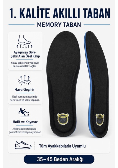 Joy Ayakkabı Jy001 Memory Foam Hafızalı Darbe Emici Ortopedik Ayakkabı Tabanlığı Siyah 36 Numara Mh-mooıenjy-575763-siyah36