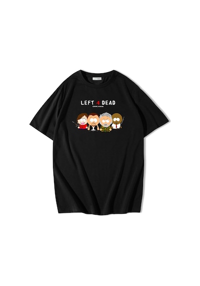 Brz Collection Unisex Oversize South Park Left 4 Dead T-shirt-siyah Siyah