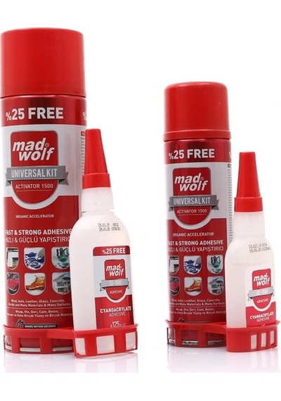 Süper Hızlı Japon Güçlü Yapıştırıcı Madwolf 2K Aktivatör 125 G 50