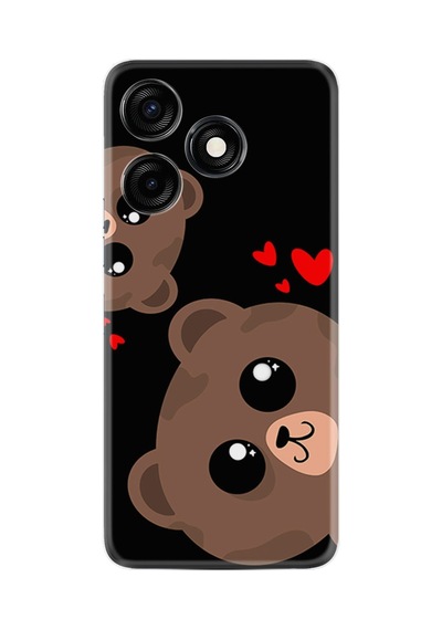 Tecno Spark 10c Kılıf Silikon Desen Özel Seri Love Animals 1780