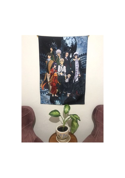 Anime Bungou Stray Dogs Desenli Tasarım Duvar Halısı