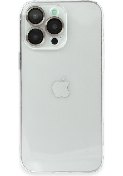 Cosmotex Newface Apple, Uyumlu iPhone 13 Pro Kılıf Luko Lens Silikon - Gold