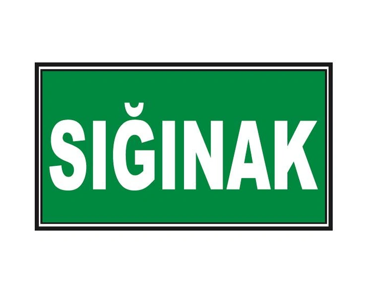 Fosforlu Sığınak Levhası - Fotolümenli