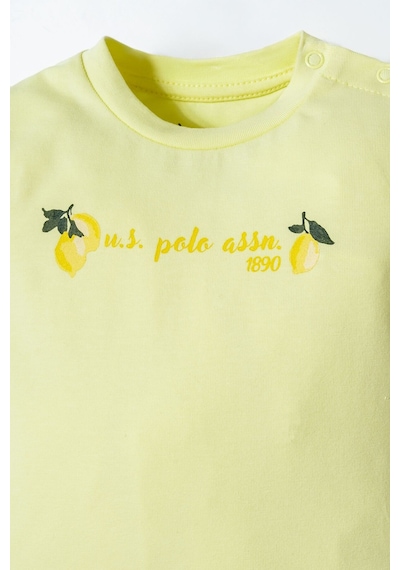 U.s. Polo Assn. Kız Bebek Sarı Şort Takım Sarı