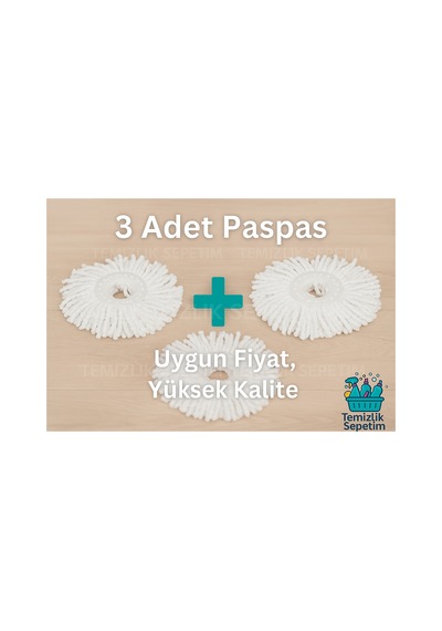 Motek Süper Emici Mikrofiber Paspas 3 Adet Yedek