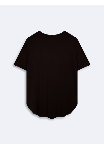 Ltb Bisiklet Yaka Relaxed Fit Kahverengi T-shırt Pembe Ltb Bisiklet Yaka Relaxed Fit Kahverengi T-shırt Pembe