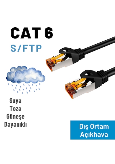 Irenıs Cat6 Dış Ortam S/ftp, Açıkhava Ethernet Network Kablosu, 7,50 Metre