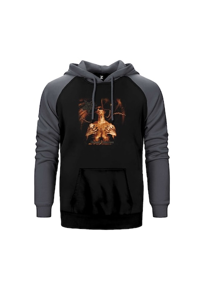 Dark Funeral Diabolis Interium Gri Renk Reglan Kol Kapşonlu Sweatshirt Gri