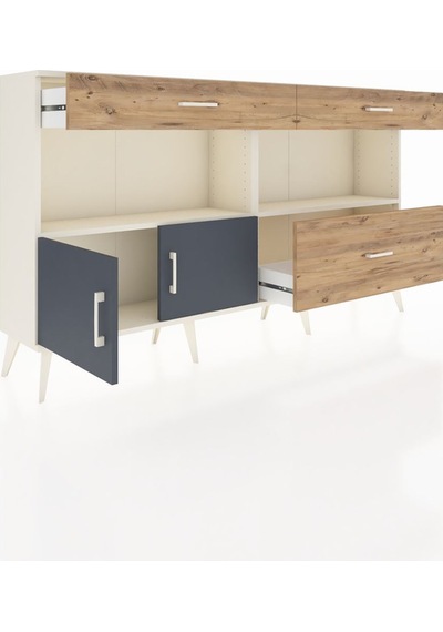 Arges Konsol 2 Raflı 3 Çekmeceli 2 Kapaklı 176x30x99 Aytaşı-antra Aytaşı-antrasit/çam Arges Konsol 2 Raflı 3 Çekmeceli 2 Kapaklı 176x30x99 Aytaşı-antra Aytaşı-antrasit/çam